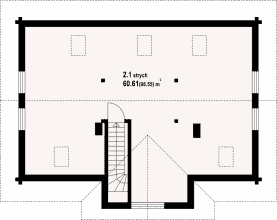 Rzut projektu chmielów dw 45 - Poddasze