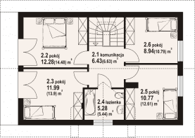 Rzut projektu żarki a3 dws - Poddasze