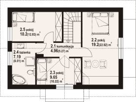 Rzut projektu hebdów a3 dws - Poddasze