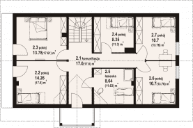 Rzut projektu zawoja 25 dwst - Poddasze