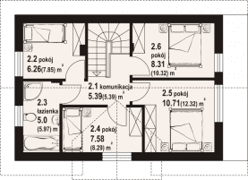 Rzut projektu miłowo aa 70 - Poddasze