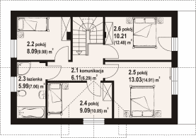 Rzut projektu miłowo a3 - Poddasze