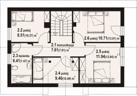 Rzut projektu miłowo a3 dw - Poddasze