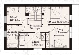 Rzut projektu miłowo a3 dws - Poddasze