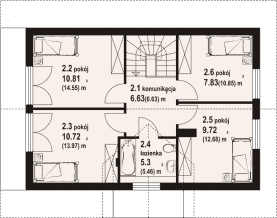 Rzut projektu żarki a3 dw - Poddasze