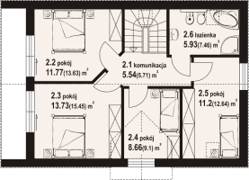 Rzut projektu orłowo a3 pcr - Poddasze