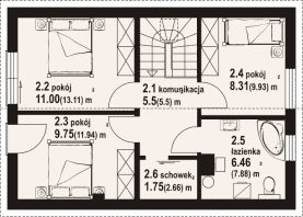 Rzut projektu bartkowo bb 70 dws - Poddasze