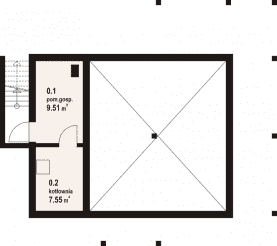 Rzut projektu modrzewo dw 39 - Piwnica