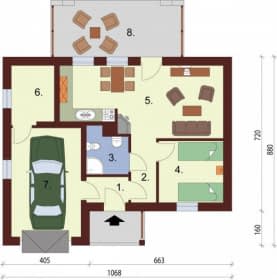 Rzut projektu LUANDA - Rzut przyziemia