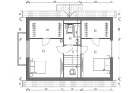 Rzut projektu domek Lipowy 020 ES JKv3 - Rzut poddasza