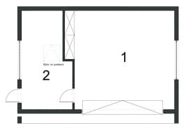 Rzut projektu BK-26 BUDYNEK GOSPODARCZY - Rzut