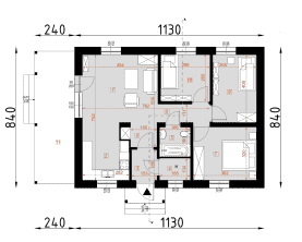 Rzut projektu D16 - Jan WT2021 - Parter