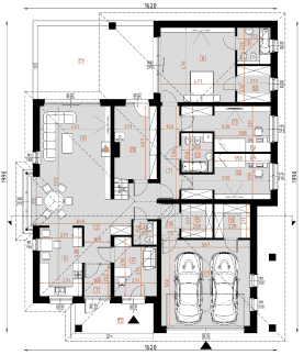 Rzut projektu D204B - WT2021 - Parter