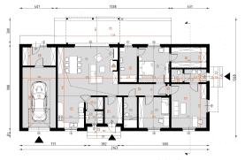 Rzut projektu D292B - WT2021 wersja drewniana - Parter