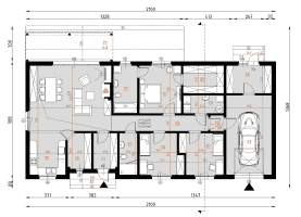 Rzut projektu D292D - WT2021 wersja drewniana - Parter