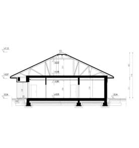 Rzut projektu HOMEKONCEPT 97 G2 Ytong - Przekrój