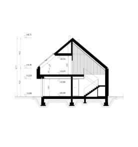 Rzut projektu HOMEKONCEPT 119 G1 - przekrój