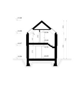 Rzut projektu HOMEKONCEPT 129 - przekrój