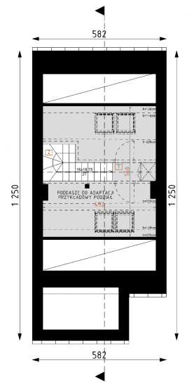 Rzut projektu D349 - WT2021 - Poddasze