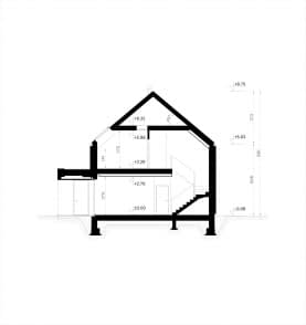 Rzut projektu HOMEKONCEPT 130 - przekrój