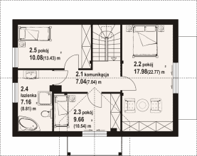 Rzut projektu hebdów a3 dw - Poddasze