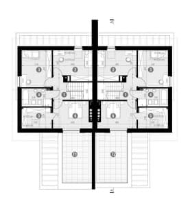 Rzut projektu HOMEKONCEPT 47 B - Rzut poddasza