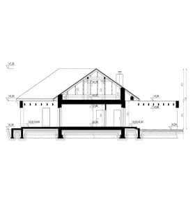 Rzut projektu HOMEKONCEPT 31 wariant 02 - przekrój