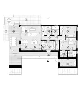 Rzut projektu HOMEKONCEPT 92 - Rzut parteru