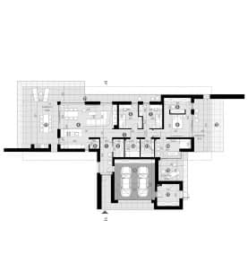 Rzut projektu HOMEKONCEPT 107 - Rzut parteru