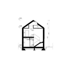 Rzut projektu HOMEKONCEPT 115 G2 - przekrój