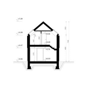 Rzut projektu HOMEKONCEPT 129 - przekrój