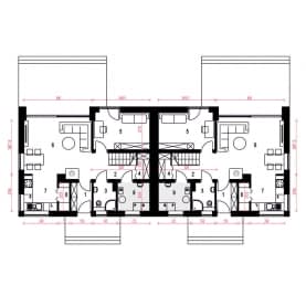 Rzut projektu Morwa bliźniak - Parter