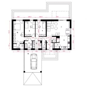 Rzut projektu Złota z wiatą - Parter