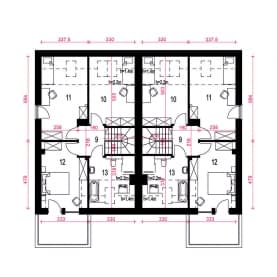Rzut projektu Aria A-BL z garażem - Piętro