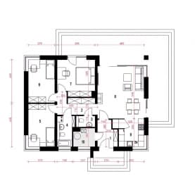 Rzut projektu Oliwka - Parter