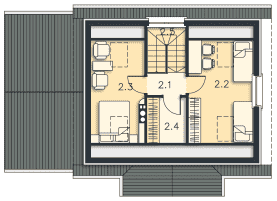 Rzut projektu Oslo II (LMP26a) - Poddasze