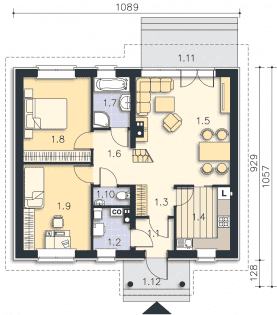 Rzut projektu Tuluza (LMB31) - Parter