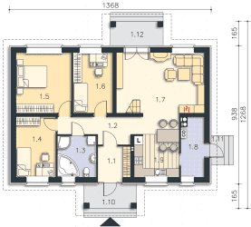 Rzut projektu Haga (LMB47) - Parter