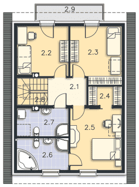 Rzut projektu Malmo (LMP236) - Poddasze