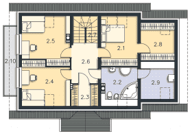 Rzut projektu Miluza II (LMP244A) - Poddasze
