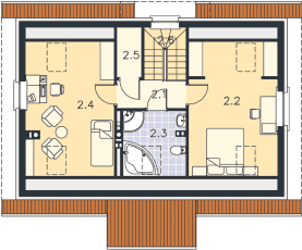 Rzut projektu Murcja (LMP248) - Poddasze