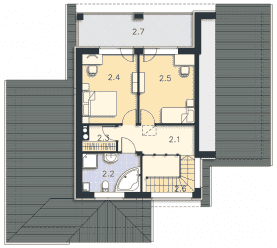 Rzut projektu Lagos II (LMP117a) - Poddasze