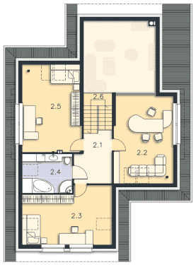 Rzut projektu Avalon III (DCP206b) - Poddasze