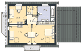 Rzut projektu Saloniki III (LMP128b) - Poddasze