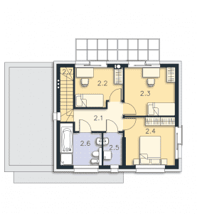 Rzut projektu Edynburg II (DCP291a) - Piętro