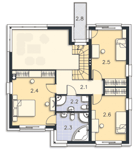 Rzut projektu Chester (DCP293) - Piętro