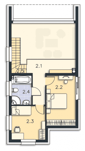 Rzut projektu Delft (DCP294) - Piętro