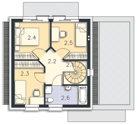 Rzut projektu Rugby (DCP290) - Poddasze