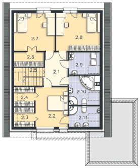 Rzut projektu Garda (DCP310) - Poddasze