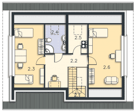 Rzut projektu Tivoli (LMP305) - Poddasze